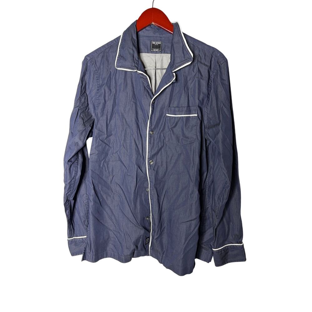 Todd Snyder Blue Japanese tipped lined button down shirt sz M